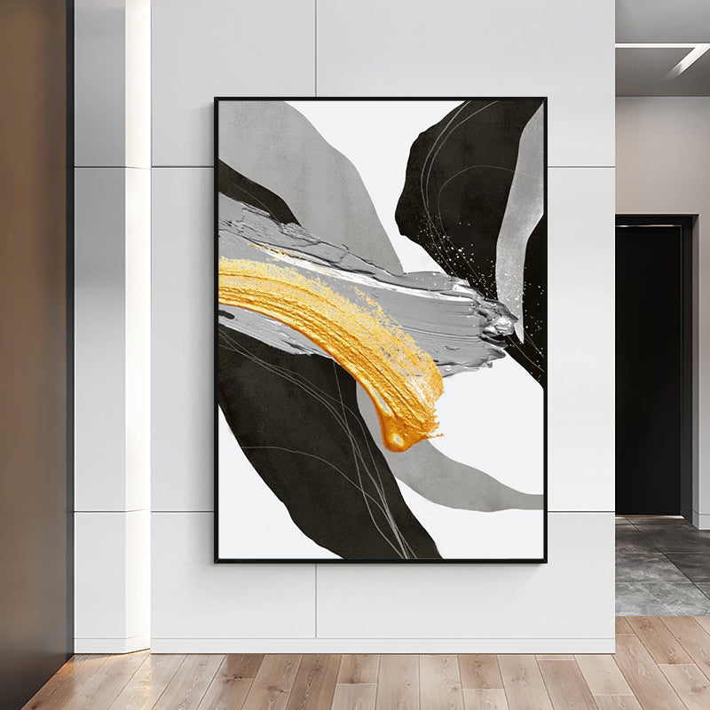 Handcrafted Abstract Painting Black And White Wall Art For Homedecor BW1005