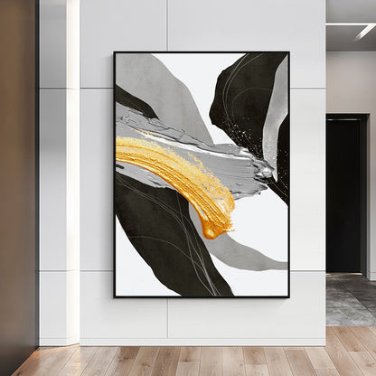 Handcrafted Abstract Painting Black And White Wall Art For Homedecor BW1005