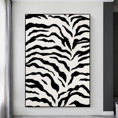 Handcrafted Abstract Painting Black And White Wall Art For Homedecor BW1035