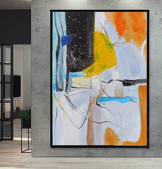 Handcrafted Abstract Painting Fine Art For Homedecor MA1010