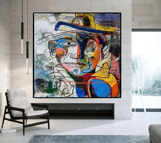 Handcrafted Abstract Painting Graffiti Art For Homedecor GA1004
