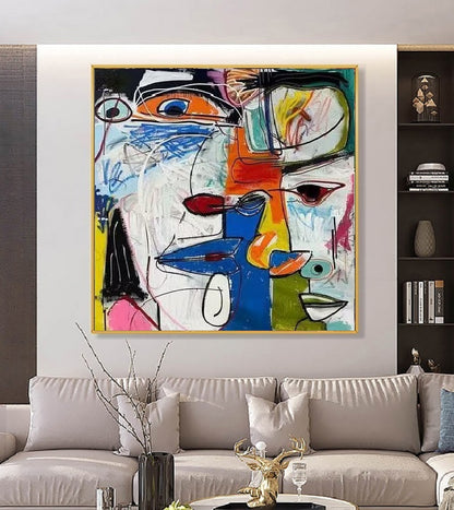 Handcrafted Abstract Painting Graffiti Art For Homedecor GA1005