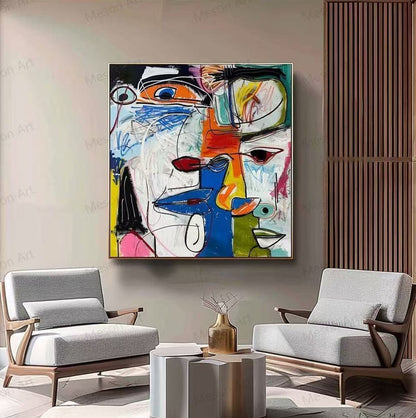 Handcrafted Abstract Painting Graffiti Art For Homedecor GA1005