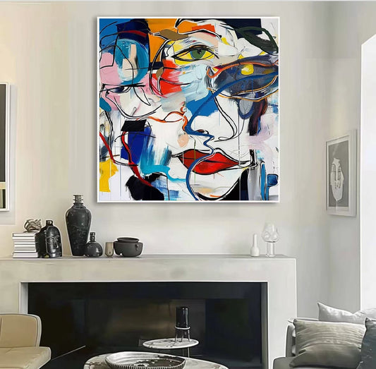 Handcrafted Abstract Painting Graffiti Art For Homedecor GA1006