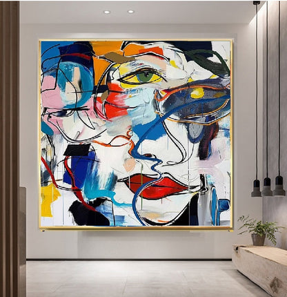 Handcrafted Abstract Painting Graffiti Art For Homedecor GA1006