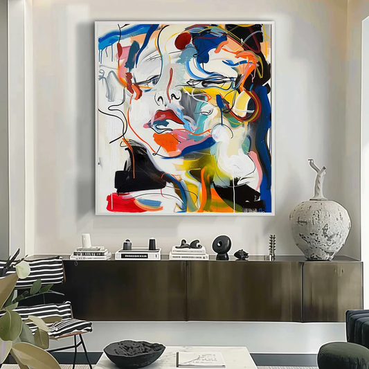 Handcrafted Abstract Painting Graffiti Art For Homedecor GA1007