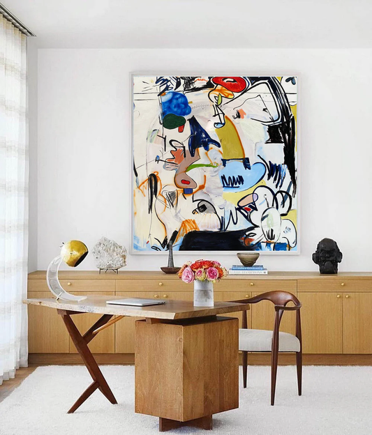 Handcrafted Abstract Painting Graffiti Art For Homedecor GA1009