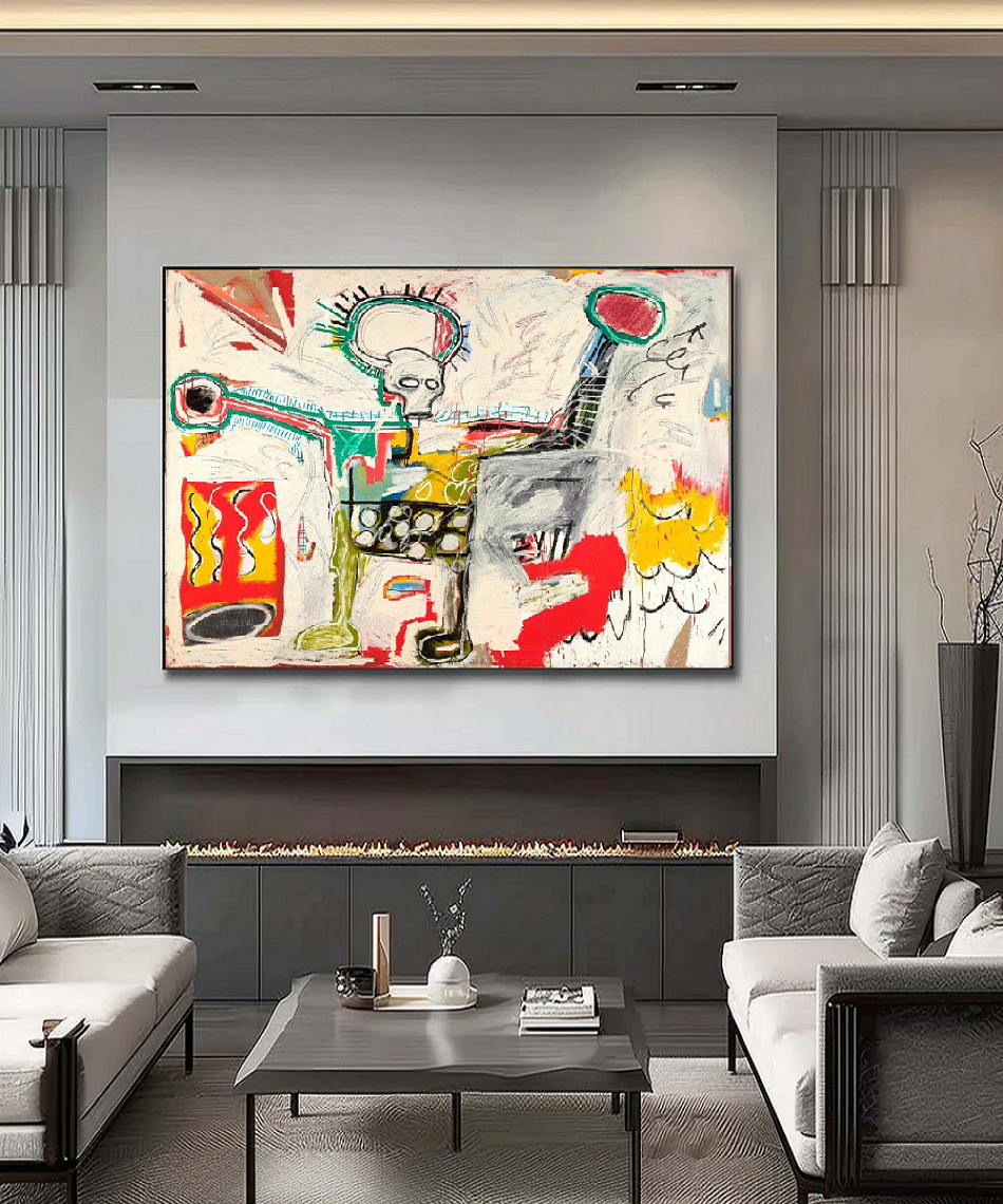 Handcrafted Abstract Painting Graffiti Wall Art For Home Decor GA1010