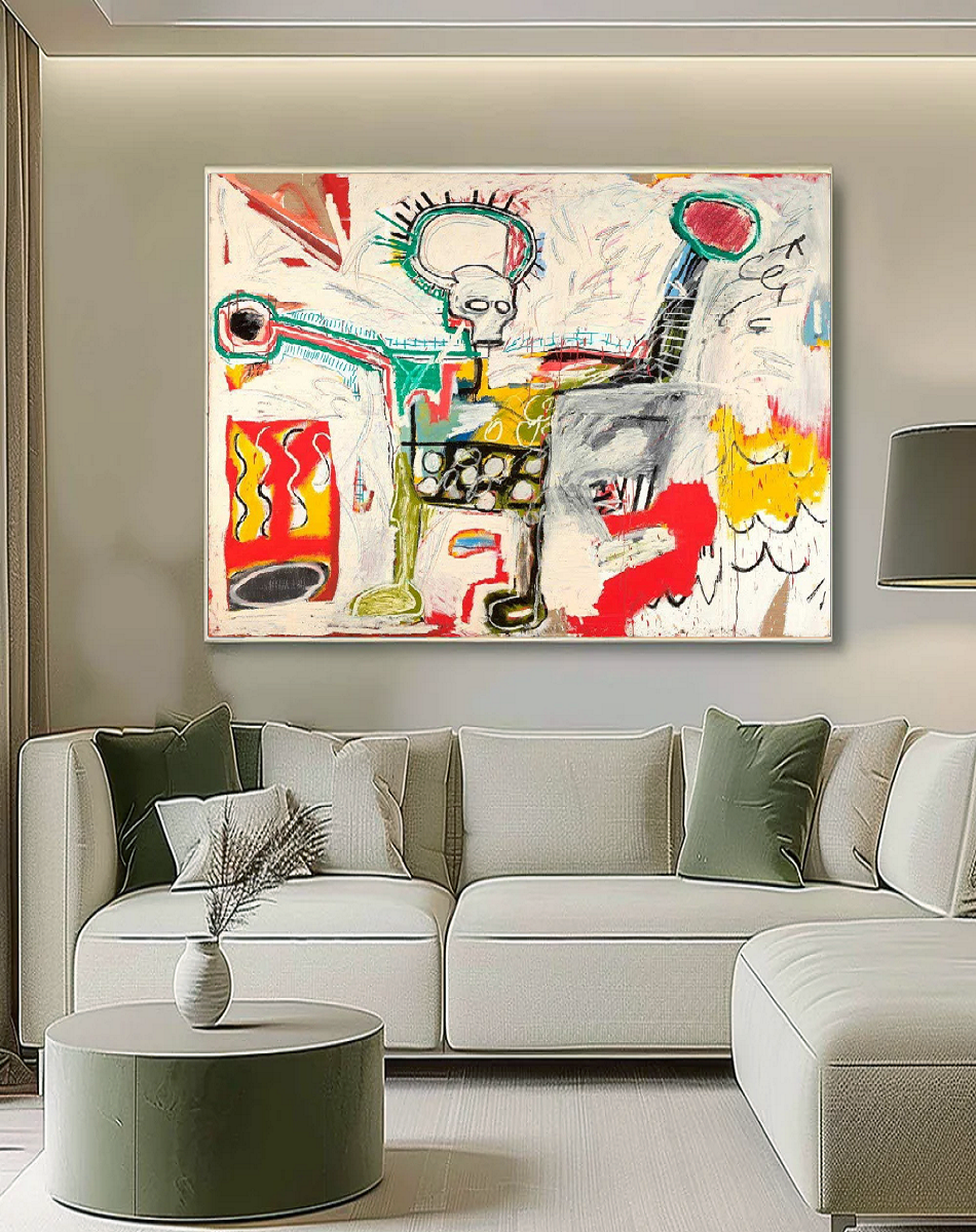 Handcrafted Abstract Painting Graffiti Wall Art For Home Decor GA1010