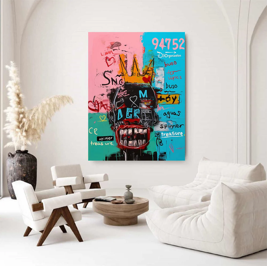 Handcrafted Abstract Painting Graffiti Art For Homedecor GA1015