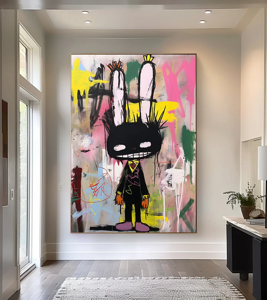 Handcrafted Abstract Painting Graffiti Art For Homedecor GA1017