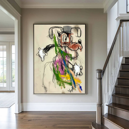 Handcrafted Abstract Painting Graffiti Art For Homedecor GA1020