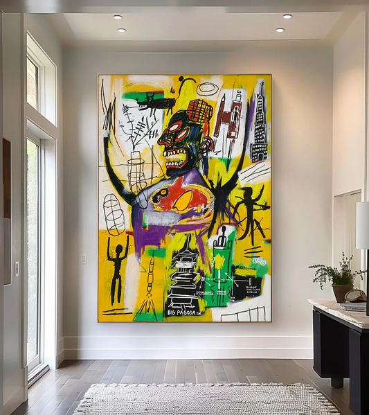 Handcrafted Abstract Painting Graffiti Art For Homedecor GA1022