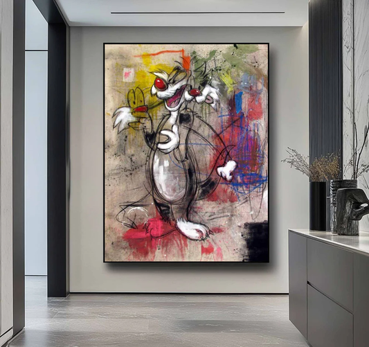 Handcrafted Abstract Painting Graffiti Art For Homedecor GA1025