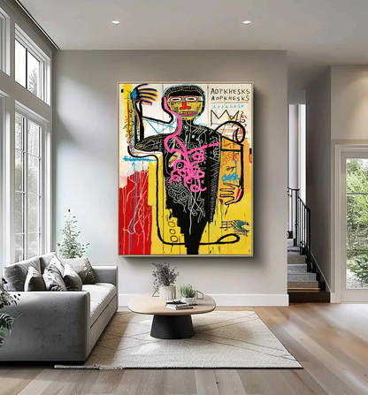 Handcrafted Abstract Painting Graffiti Art For Homedecor GA1029