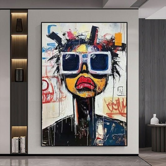 Handcrafted Abstract Painting Graffiti Art For Homedecor GA1031