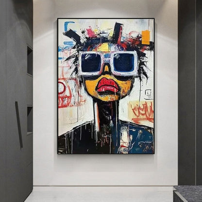 Handcrafted Abstract Painting Graffiti Art For Homedecor GA1031