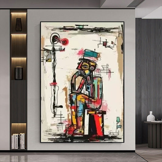 Handcrafted Abstract Painting Graffiti Art For Homedecor GA1033
