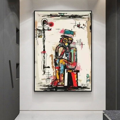 Handcrafted Abstract Painting Graffiti Art For Homedecor GA1033