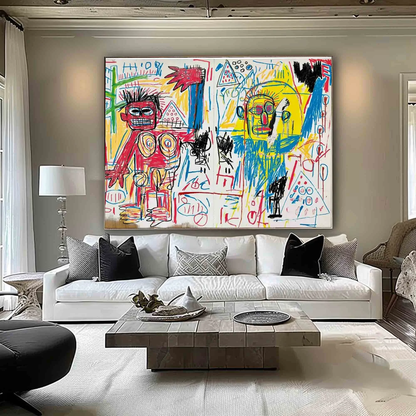 Handcrafted Abstract Painting Graffiti Art For Homedecor GA1036