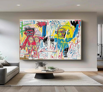 Handcrafted Abstract Painting Graffiti Art For Homedecor GA1036
