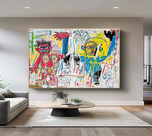 Handcrafted Abstract Painting Graffiti Art For Homedecor GA1036