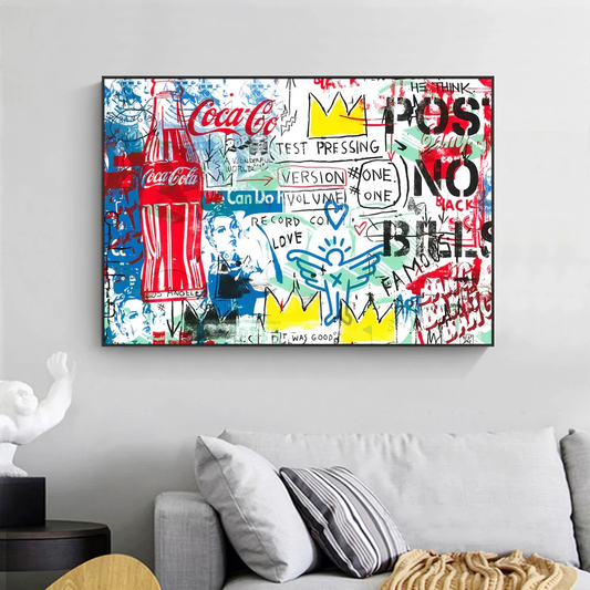 Handcrafted Abstract Painting Graffiti Art For Homedecor GA1039