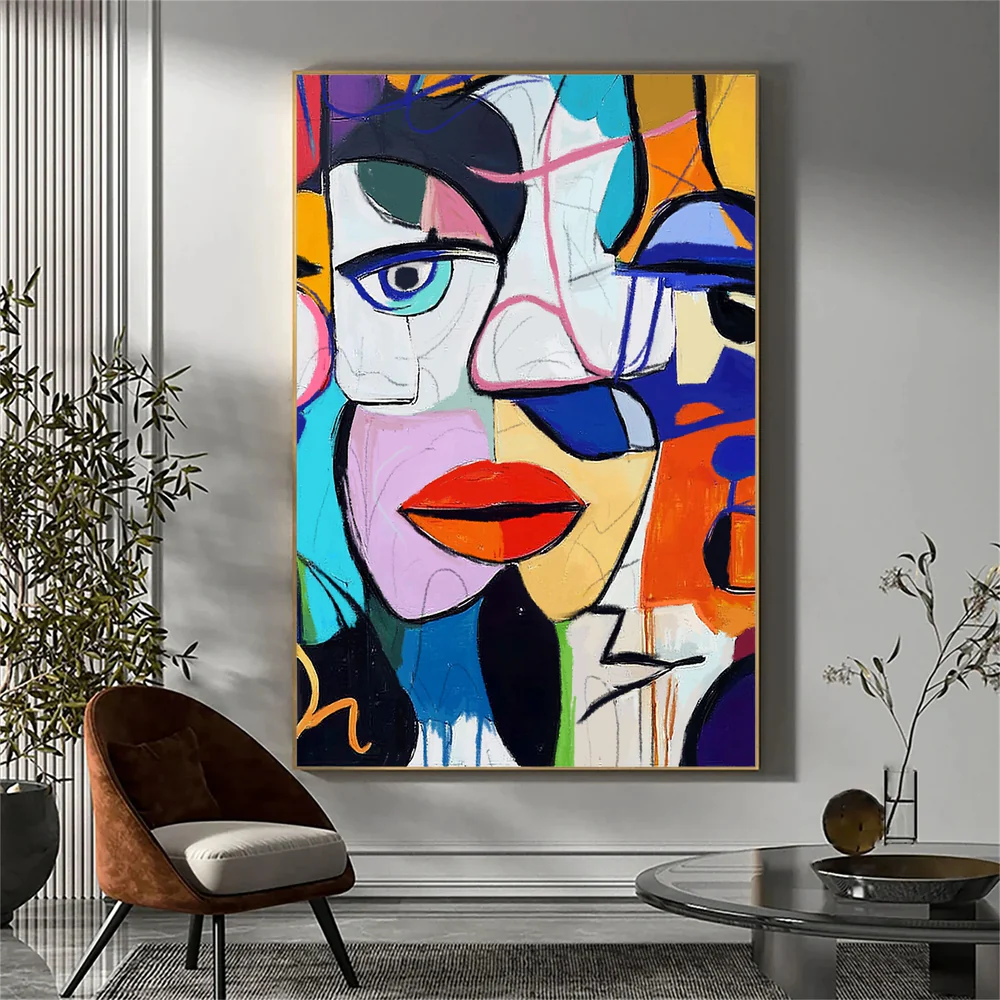 Handcrafted Abstract Painting Graffiti Wall Art For Home Decor GA1042