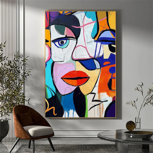 Handcrafted Abstract Painting Graffiti Wall Art For Home Decor GA1042