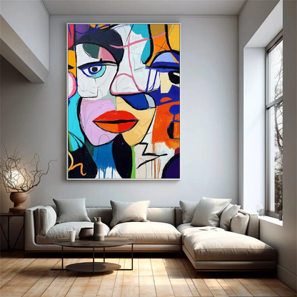 Handcrafted Abstract Painting Graffiti Wall Art For Home Decor GA1042