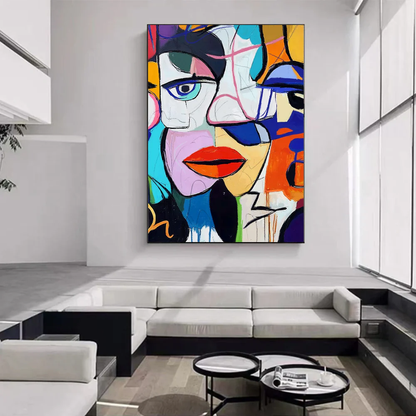 Handcrafted Abstract Painting Graffiti Wall Art For Home Decor GA1042