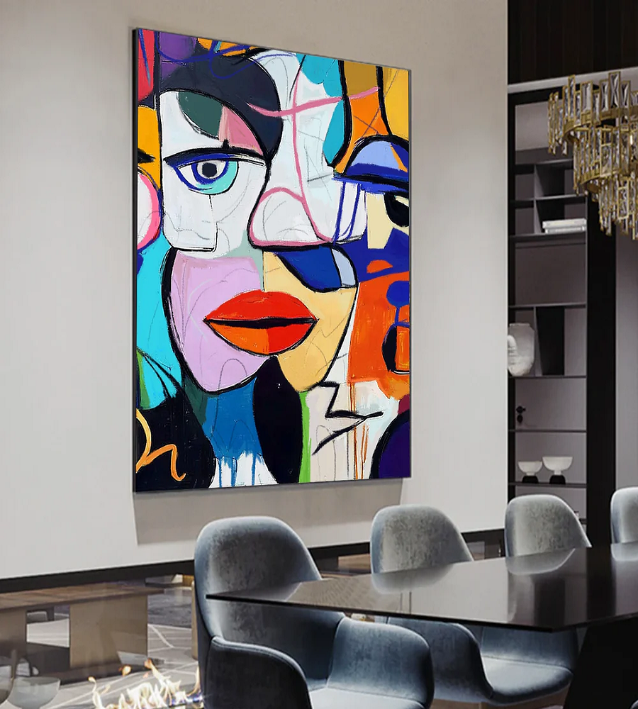 Handcrafted Abstract Painting Graffiti Wall Art For Home Decor GA1042