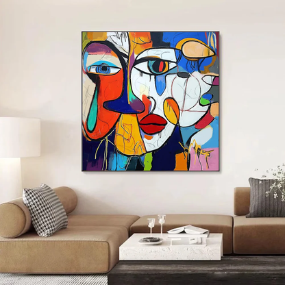 Handcrafted Abstract Painting Graffiti Wall Art For Home Decor GA1043