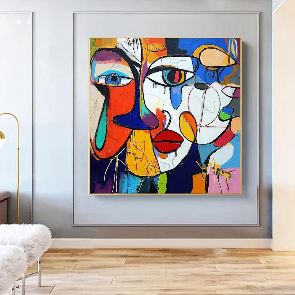 Handcrafted Abstract Painting Graffiti Wall Art For Home Decor GA1043