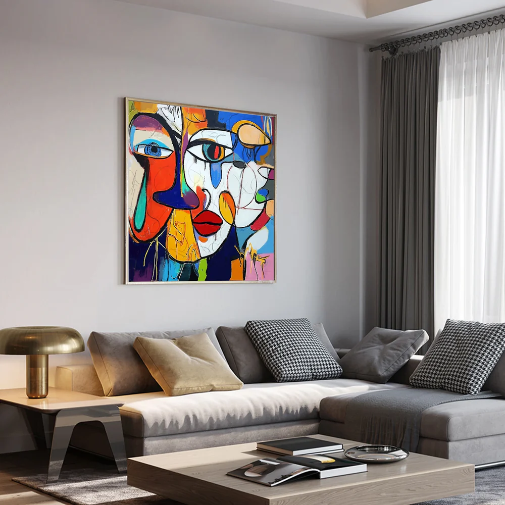 Handcrafted Abstract Painting Graffiti Wall Art For Home Decor GA1043