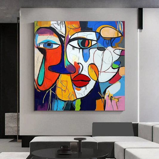 Handcrafted Abstract Painting Graffiti Wall Art For Home Decor GA1043