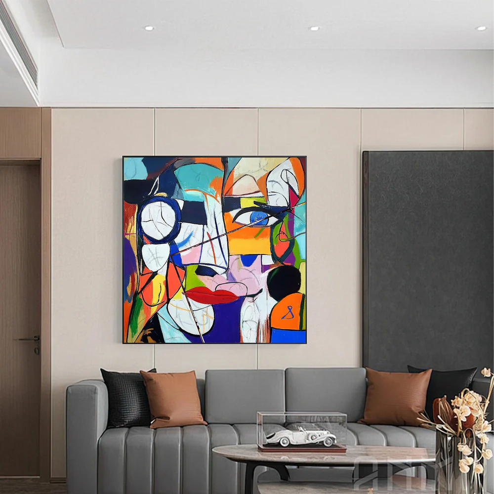 Handcrafted Abstract Painting Graffiti Wall Art For Home Decor GA1044