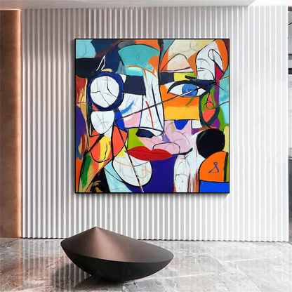 Handcrafted Abstract Painting Graffiti Wall Art For Home Decor GA1044