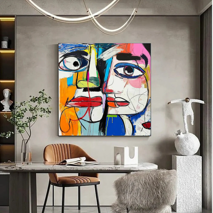 Handcrafted Abstract Painting Graffiti Wall Art For Home Decor GA1045