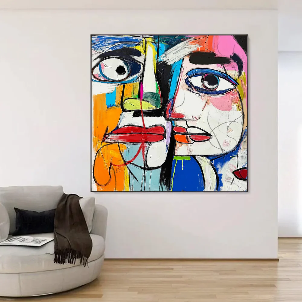 Handcrafted Abstract Painting Graffiti Wall Art For Home Decor GA1045