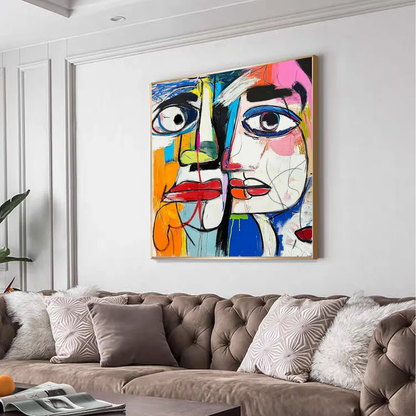 Handcrafted Abstract Painting Graffiti Wall Art For Home Decor GA1045