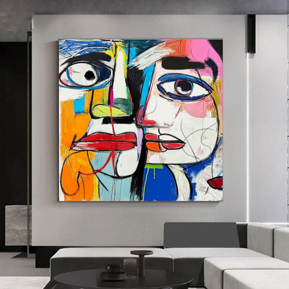 Handcrafted Abstract Painting Graffiti Wall Art For Home Decor GA1045