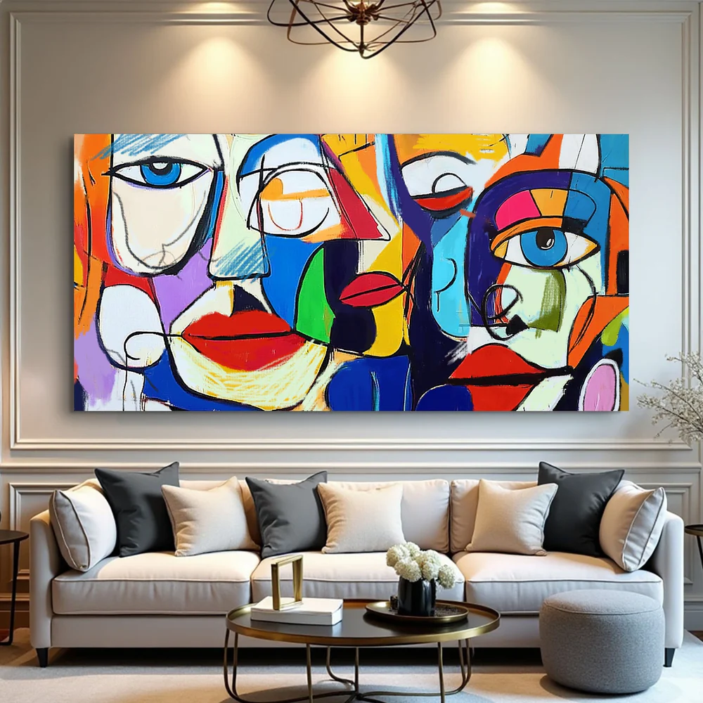 Handcrafted Abstract Painting Graffiti Wall Art For Home Decor GA1046