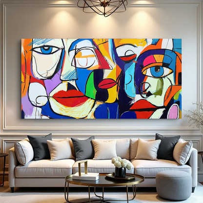 Handcrafted Abstract Painting Graffiti Wall Art For Home Decor GA1046