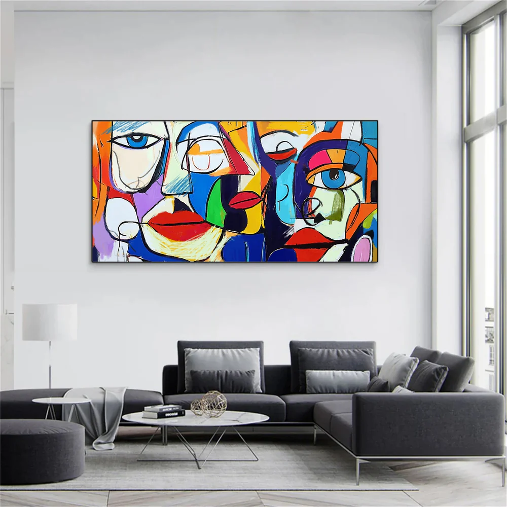 Handcrafted Abstract Painting Graffiti Wall Art For Home Decor GA1046