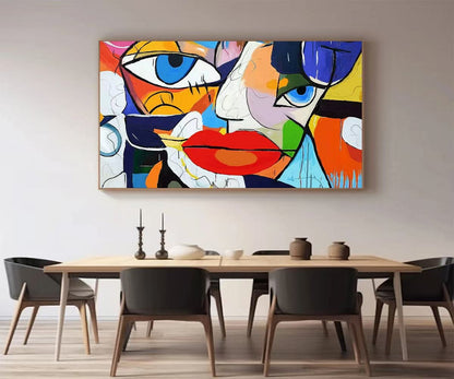 Handcrafted Abstract Painting Graffiti Wall Art For Home Decor GA1047