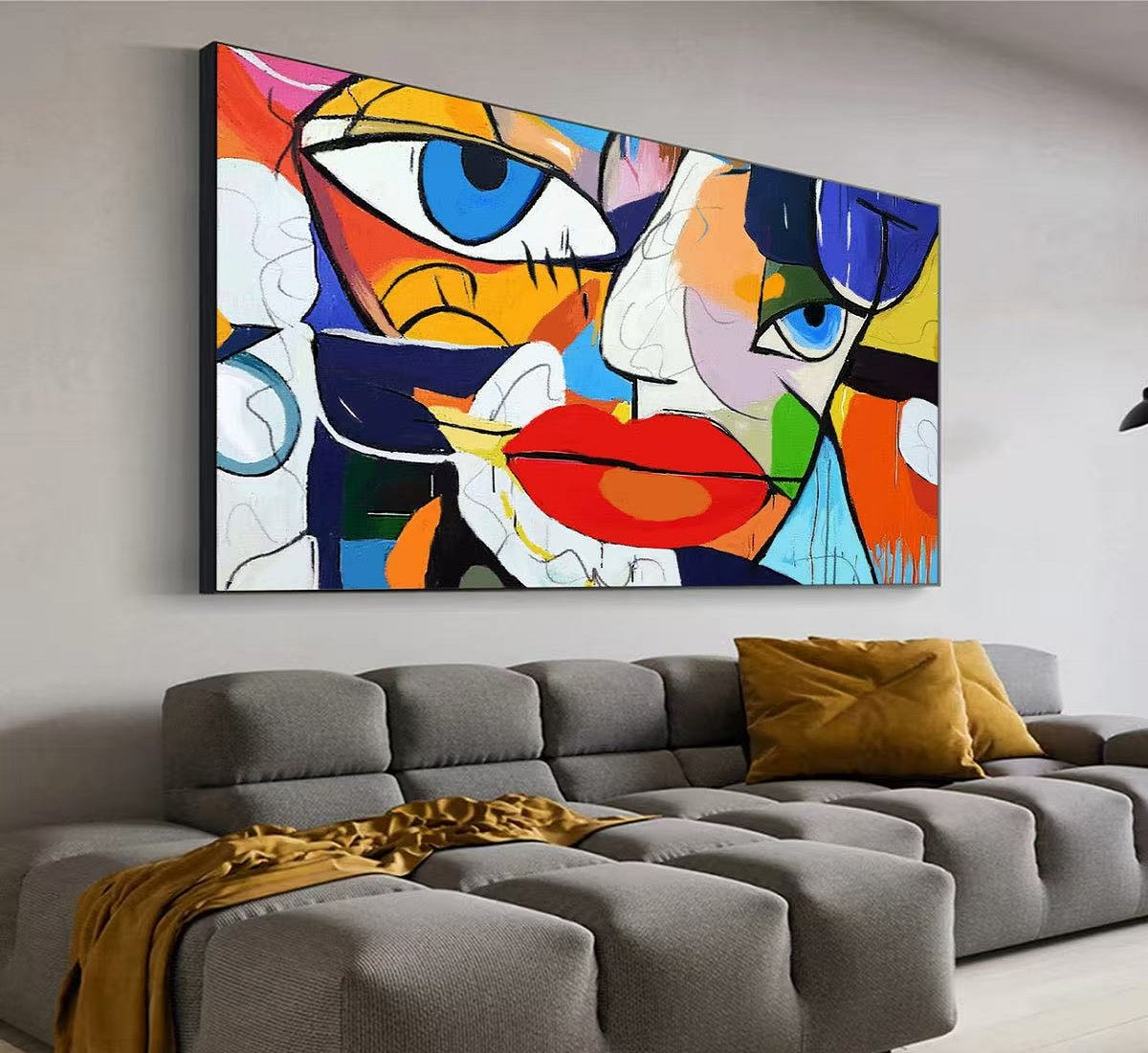 Handcrafted Abstract Painting Graffiti Wall Art For Home Decor GA1047