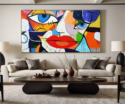 Handcrafted Abstract Painting Graffiti Wall Art For Home Decor GA1047
