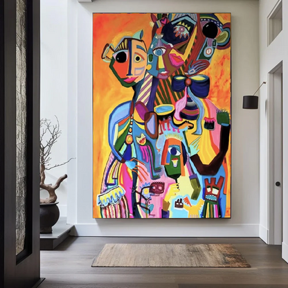 Handcrafted Abstract Painting Graffiti Wall Art For Home Decor GA1048