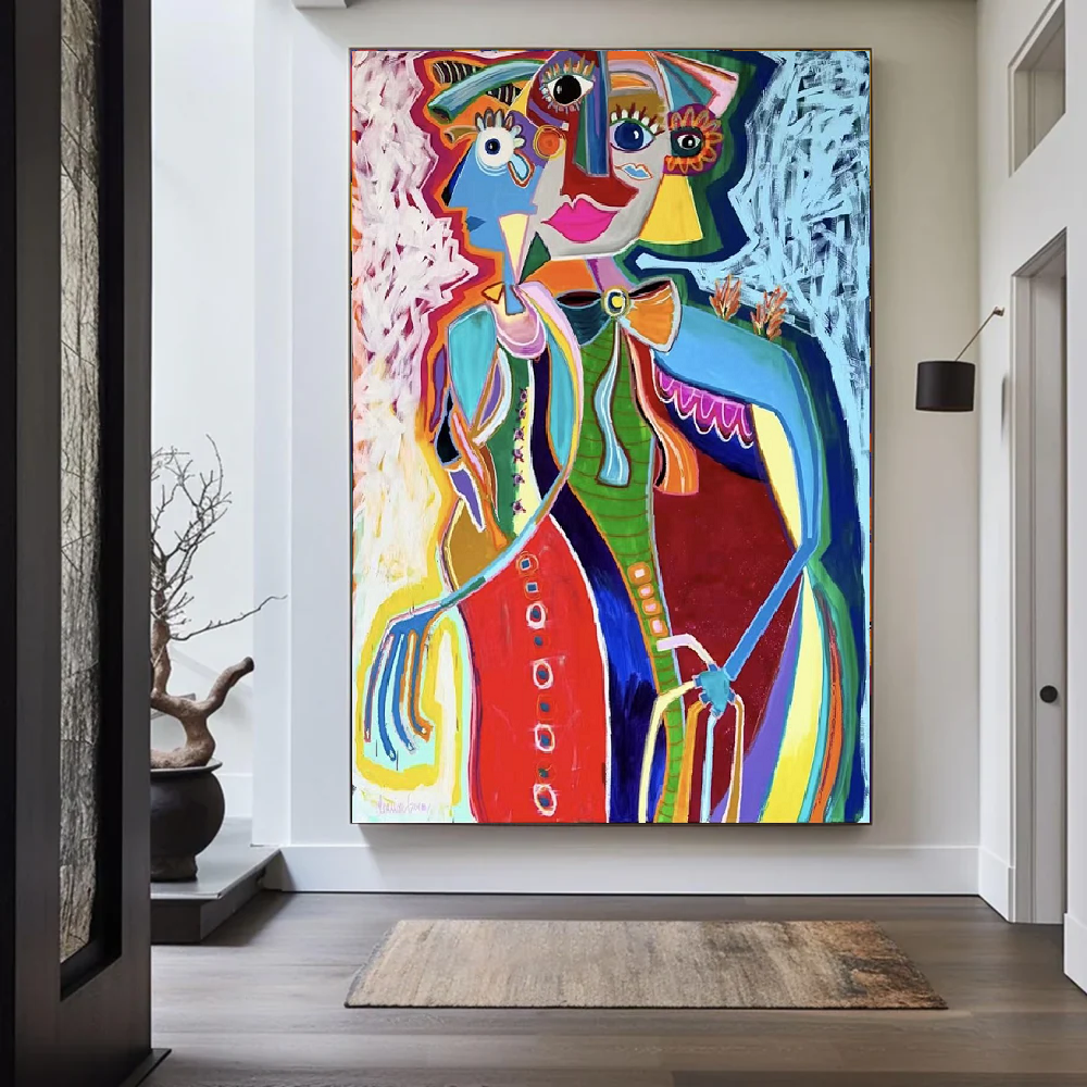 Handcrafted Abstract Painting Graffiti Wall Art For Home Decor GA1049